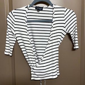 Wrap-around Striped Top